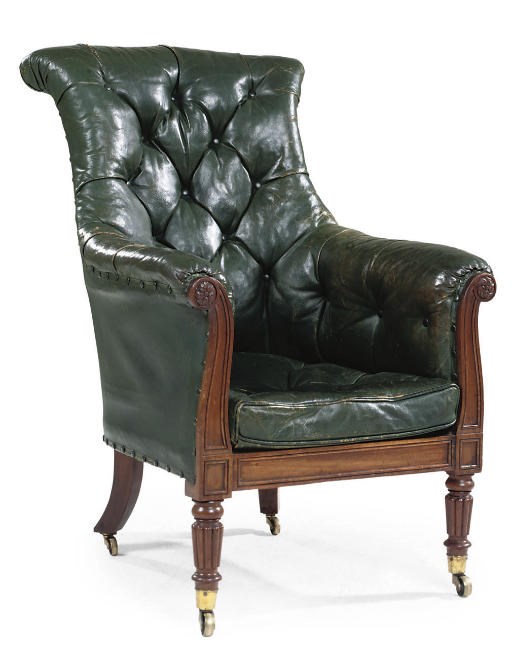 A REGENCY MAHOGANY BERGÈRE