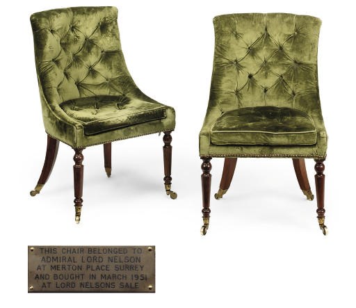 A PAIR OF GEORGE III ROSEWOOD TUB BERGÈRES