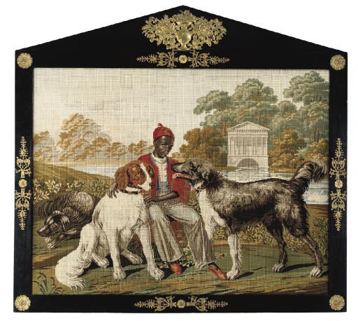 A MID-VICTORIAN GROS-POINT NEEDLEWORK PICTURE