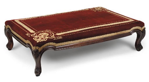 A MID-VICTORIAN WALNUT STOOL OF LARGE SIZE