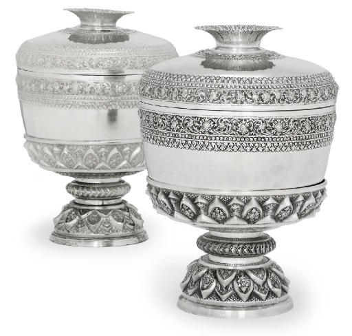 A PAIR OF BURMESE ICE BUCKETS