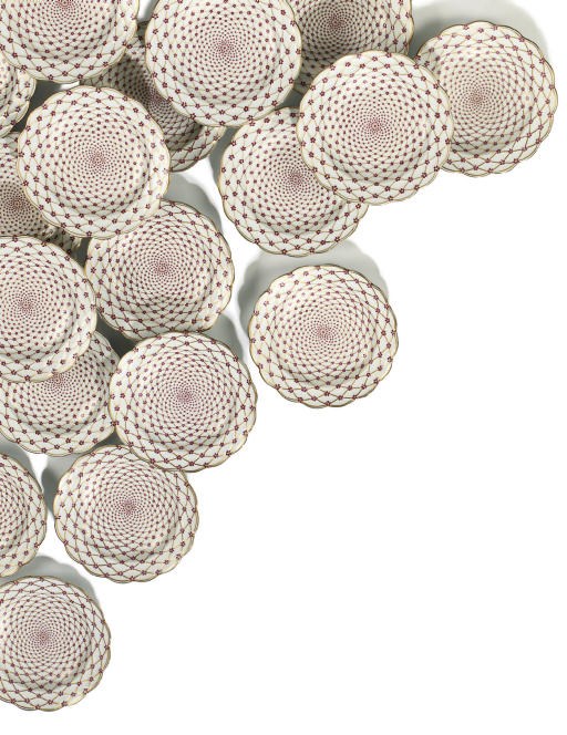 TWENTY LIMOGES (HAVILAND) PLATES AFTER THE 'PRIVATE SERVICE' MADE FOR EMPRESS ELIZABETH OF RUSSIA
