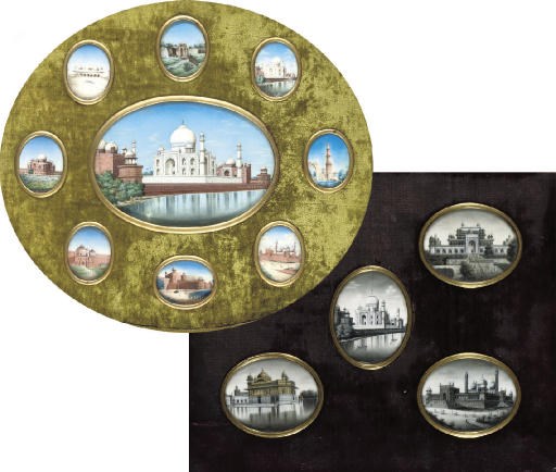 A COLLECTION OF INDIAN MINIATURES DEPICTING MONUMENTS