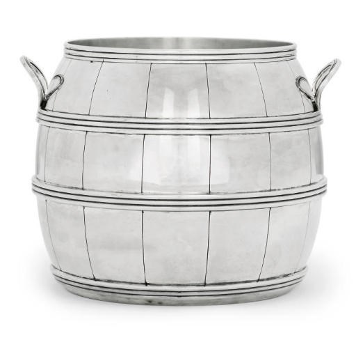 A SILVER-PLATED WINE COOLER