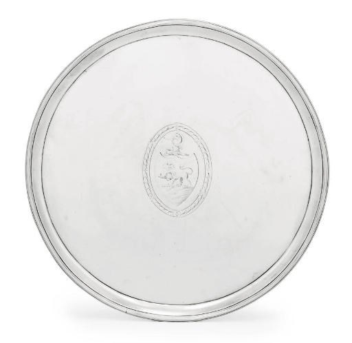 A GEORGE III SILVER SALVER