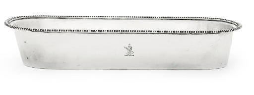 A GEORGE III SILVER KNIFE-TRAY