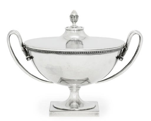 AN ITALIAN BOWL AND COVER