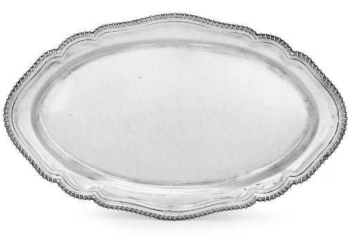 AN ELIZABETH II SILVER MEAT-DISH