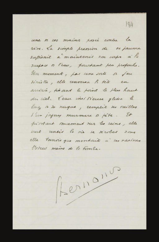 BERNANOS, Georges (1888-1948). Nouvelle histoire de Mouchette. Manuscrit autographe signé, sans date [entre 1936-1937].