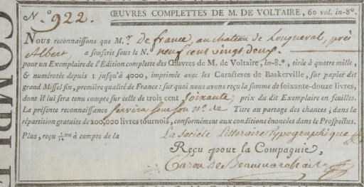 BEAUMARCHAIS, Pierre-Augustin Caron de (1732-1799). Pièce autographe signée. S.d.