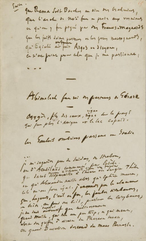 HUGO, Victor (1802-1885). Manuscrits autographes d'esquisses poétiques.