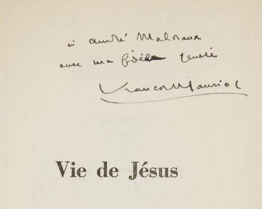 MAURIAC, François (1885-1970). Vie de Jésus. S.l.: Flammarion, [1936].