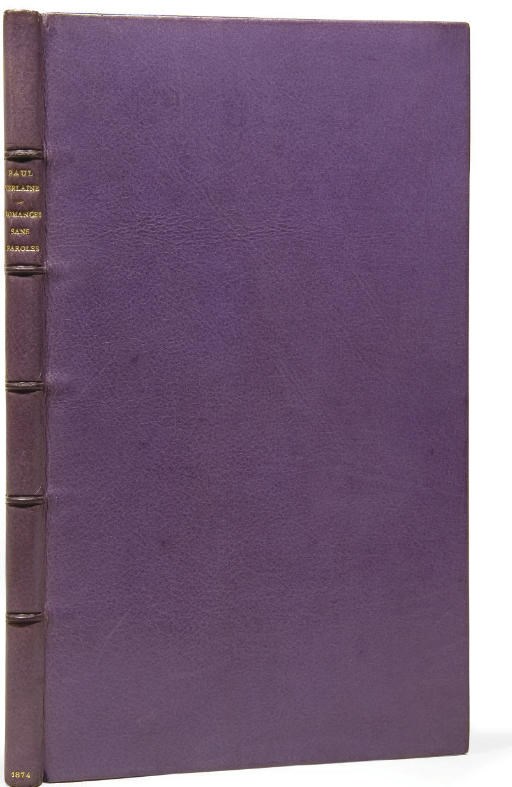 VERLAINE, Paul (1844-1896). Romances sans paroles. Sens: Typographie de Maurice L'Hermitte, 1874.