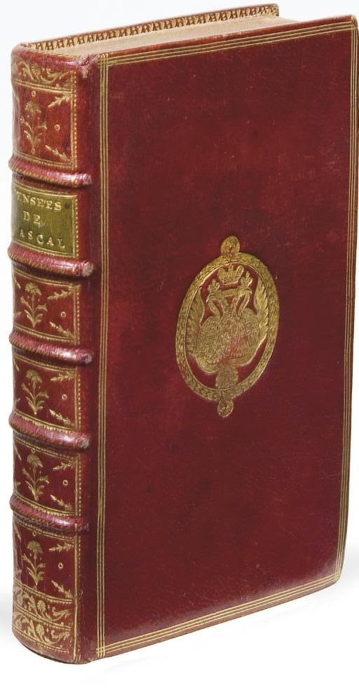 PASCAL, Blaise (1623-1662). Pensées de M. Pascal sur la religion, et sur quelques autres sujets. Nouvelle édition augmentée de plusieurs Pensées, de sa Vie & de quelques Discours. Paris: Desprez, 1761.