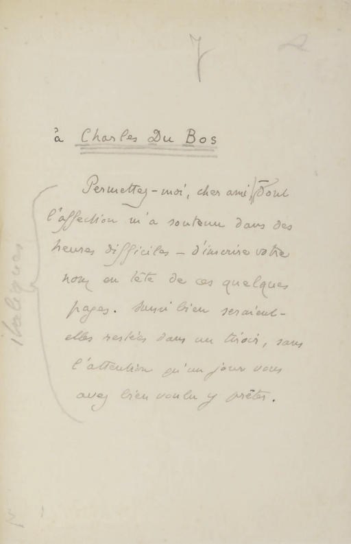 [GIDE, André (1869-1951)]. Épreuves corrigées de Numquid et tu...? S.l. [Bruges]: [Imprimerie Sainte Catherine], 1922.