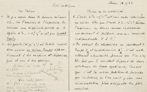 BESSO, Michele (1873-1955). Deux lettres autographes signées, adressées à Édouard Guillaume, 4 et 3 pages in-8 (chacune 215 x 135 mm), datées respectivement 18 et 23 mars [19]22, une carte postale située et datée Bern-Zürich 19.III [19]22 et un fragment de lettre.