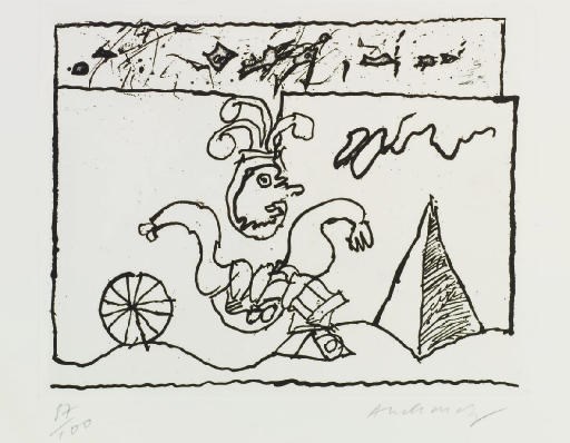 [ALECHINSKY] -- NOURISSIER, François (né en 1927). De la mort. Images de Pierre Alechinsky. Bruxelles: La Balance, 1er octobre 1967.