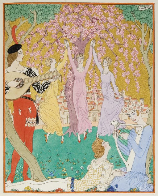 [BARBIER] -- SCHWOB, Marcel (1867-1905). Vies imaginaires. Illustrations de George Barbier gravées sur bois par Pierre Bouchet. Paris: F.-L. Schmied pour "Le Livre Contemporain" sous la direction de E. de Crauzat et A. Bertaud, 1929.