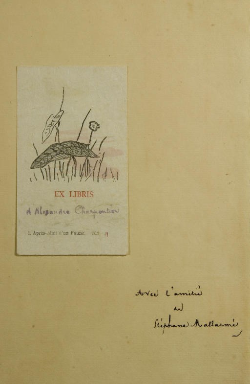 [MANET] -- MALLARMÉ, Stéphane (1842-1898). L'Après-midi d'un faune. Églogue par Stéphane Mallarmé avec frontispice, fleurons & cul-de-lampe. Paris: Alphonse Derenne, 1876.