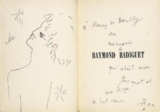 [COCTEAU] -- Henri MASSIS (1886-1970). Raymond Radiguet. Textes inédits de Raymond Radiguet. Deux portraits par Jean Cocteau. Paris: Éditions des Cahiers Libres, 57, avenue Malakoff, 1927 (15 février 1927).