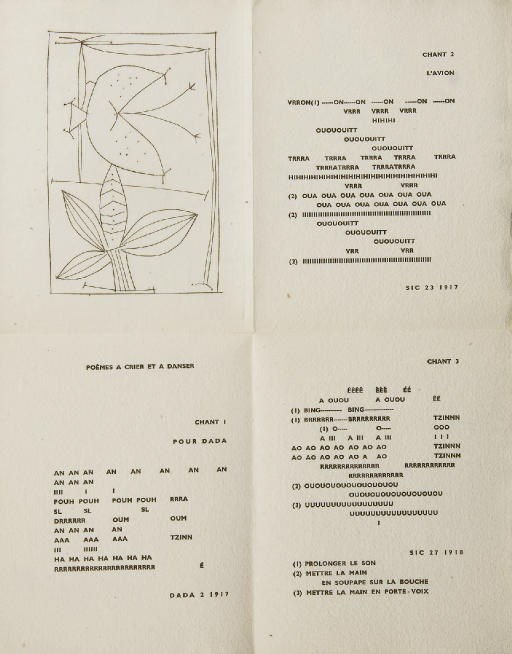 [PICASSO, et d'autres artistes] -- ILIAZD (Illia Zdanevitch 1894-1975, éditeur). Poésie de mots inconnus. Poèmes de Akinsemoyin, Albert-Birot, Arp, Artaud, Audiberti, Ball, Beauduin, Bryen, Dermée, Hausmann, Huidobro, Iliazd, Jolas, Khlébnikov, Krutchonykh, Picasso, Poplavsky, Schwitters, Seuphor, Téréntiev, Tzara. Ornés par Arp, Braque, Bryen, Chagall, Dominguez, Férat, Giacometti, Gleizes, Hausmann, Laurens, Léger, Magnelli, Masson, Matisse, Metzinger, Miró, Picasso, Survage, Taeuber-Arp, Tytgat, Villon, Wols, Ribemont-Dessaignes. Paris: Le Degré 41, 2 août 1949.