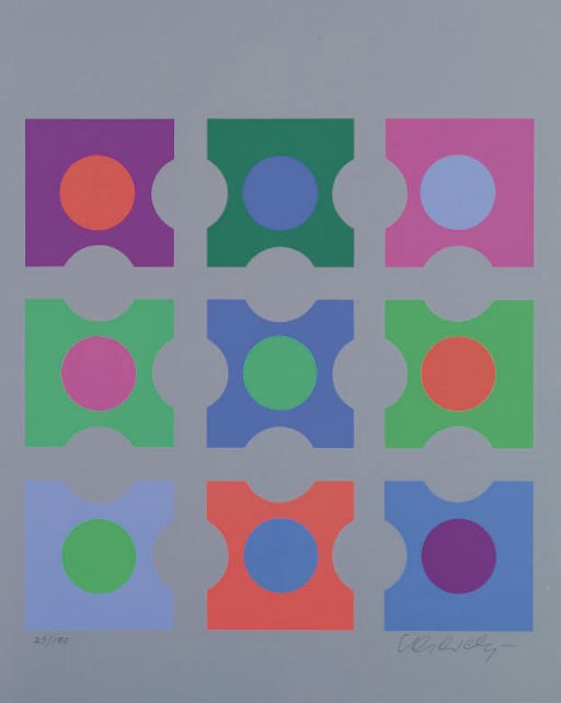 [VASARELY] -- LAMBERT, Jean-Clarence. Code, avec en regard des oeuvres originales de Vasarely. Paris: Le Soleil Noir, 1er septembre 1967.