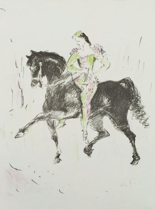 [VERTÈS] -- COCTEAU, Jean (1889-1963). Le Cirque. Lithographies de Vertès. Présenté par Cocteau. Monaco: Les Livres Merveilleux, 15 avril 1949.
