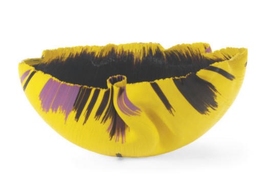 AN AMERICAN STUDIO GLASS BOWL,