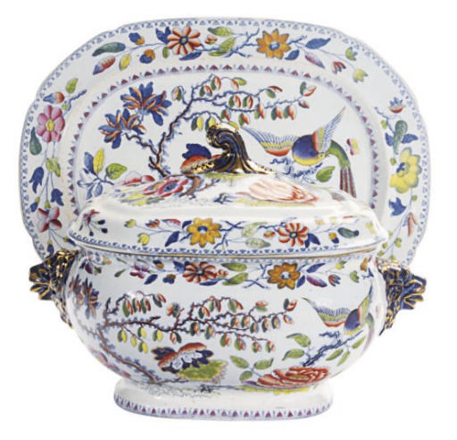 TWO ENGLISH IRONSTONE PART DINNER SERVICES,