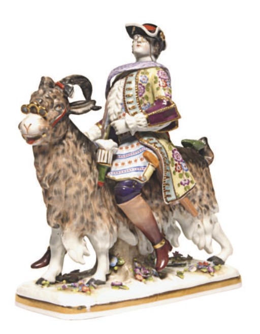 A MEISSEN STYLE PORCELAIN MODEL AFTER COUNT BRUHL'S TAILOR,