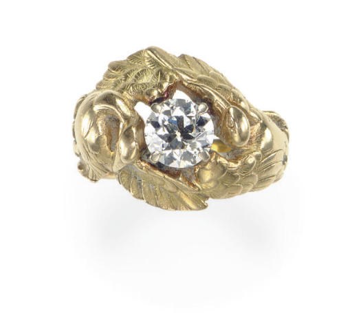 A DIAMOND AND 18K GOLD RING, BY TIFFANY & CO.