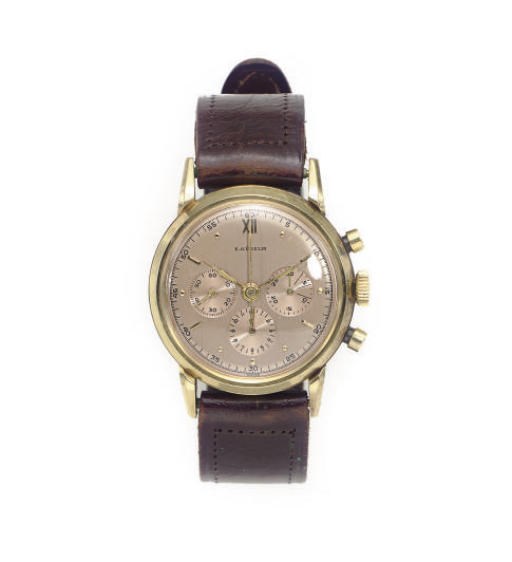 AN 18K GOLD CHRONOGRAPH WRISTWATCH, BY GUBELIN