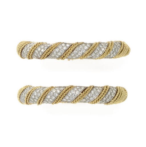 A GROUP OF DIAMOND AND 18K GOLD JEWELRY