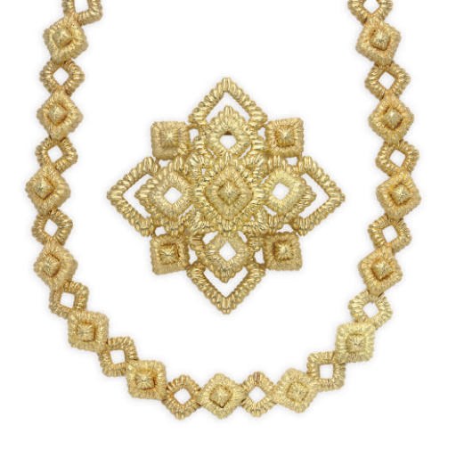A SET OF 18K GOLD JEWELRY