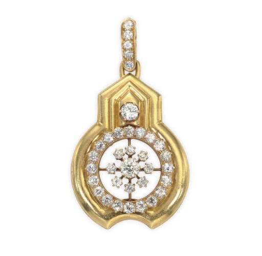A DIAMOND AND 18K GOLD PENDANT, BY DAVID WEBB