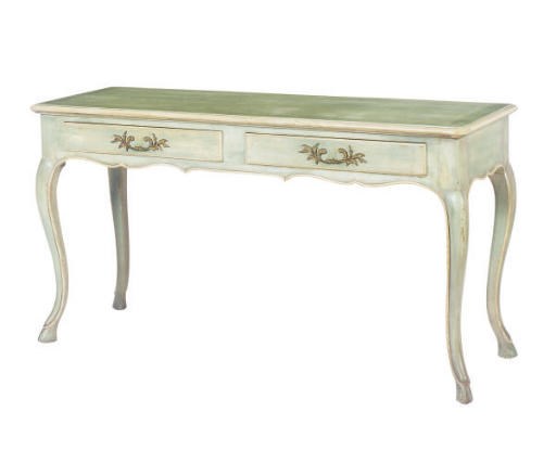 A GILT-METAL MOUNTED PAINT-DECORATED BUREAU PLAT,