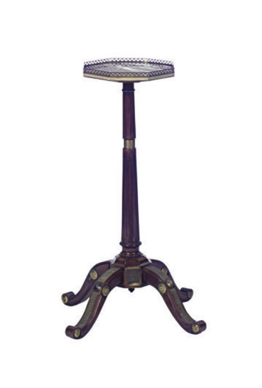 A FRENCH GILT-METAL MOUNTED MAHOGANY GUERIDON,