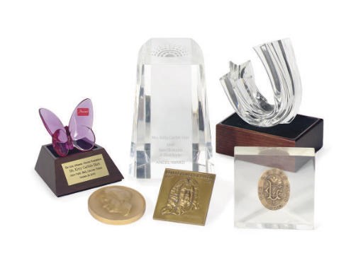 A GROUP OF AWARDS PRESENTED TO KITTY CARLISLE HART,