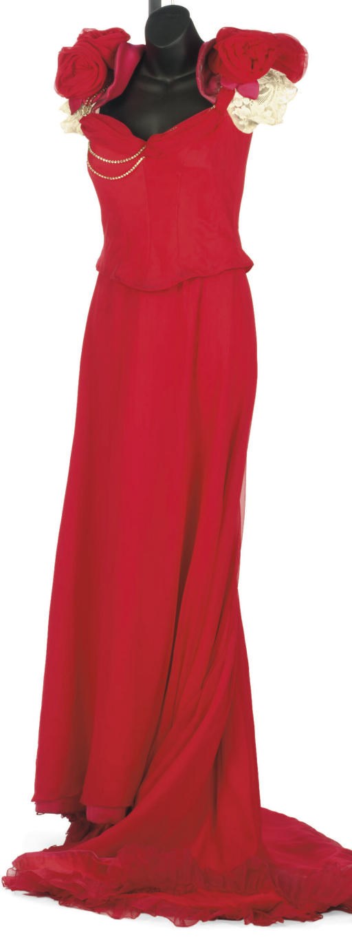 A COSTUME WORN BY KITTY CARLISLE HART IN A PERFORMANCE OF 'CARMEN',