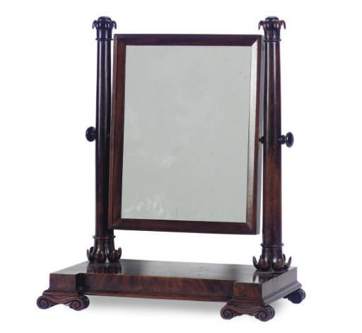 A VICTORIAN MAHOGANY DRESSING MIRROR,