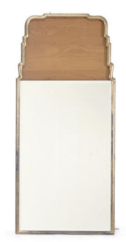 A PAIR OF GILTWOOD OVERMANTEL MIRRORS,