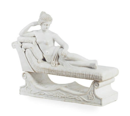 A MARBLE FIGURE OF PAULINE BORGHESE