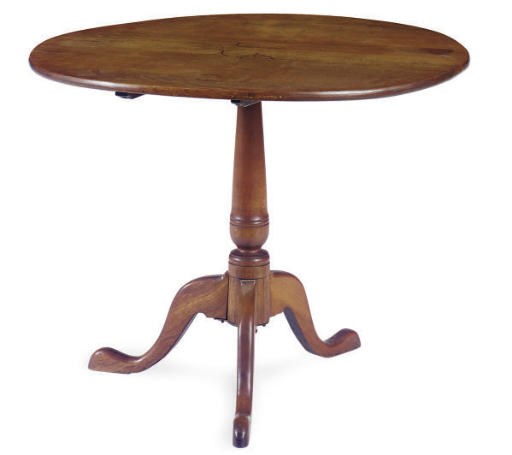 A CHERRYWOOD CIRCULAR TRIPOD TABLE,