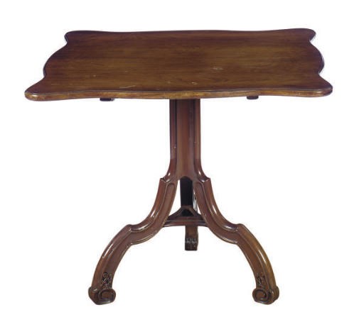 A MAHOGANY TRIPOD TEA TABLE,