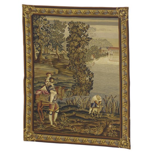 A GROS AND PETIT POINT NEEDLEPOINT PANEL,