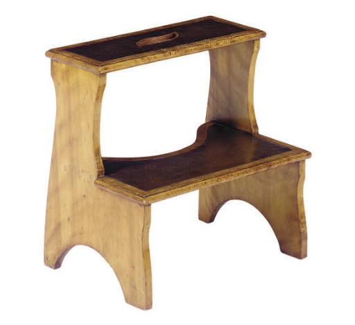 A SET OF ENGLISH SATINWOOD BED-STEPS,