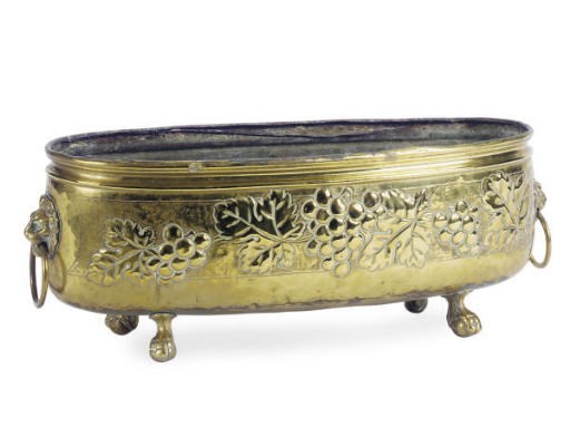 AN ANGLO-DUTCH BRASS JARDINIERE,
