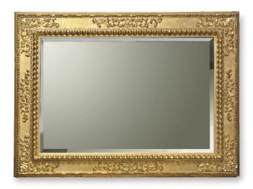 A GILTWOOD MIRROR,