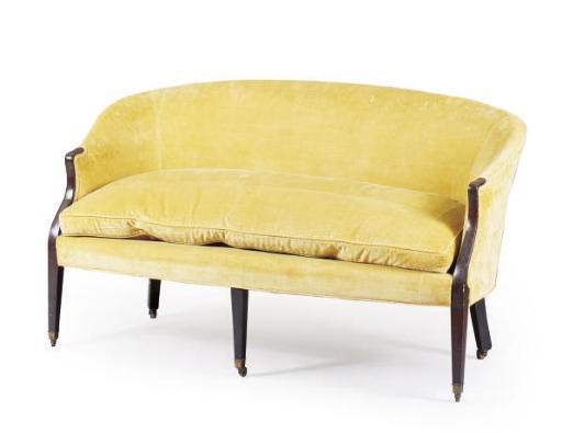 A GEORGE III MAHOGANY SOFA,