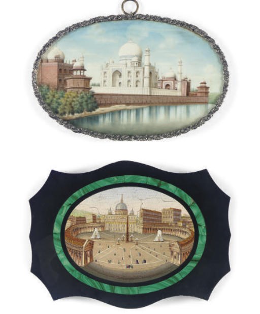 AN ITALIAN MICROMOSAIC PAPERWEIGHT**,